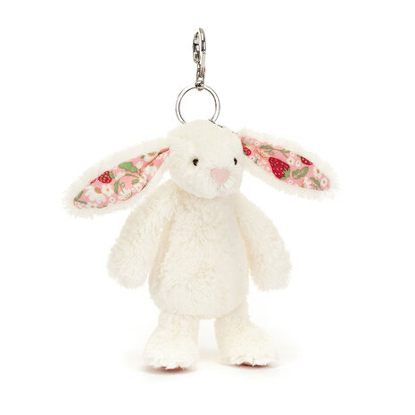Jellycat Sleutelhanger Blossom Cream Bunny Berry Bag Charm Jellycat Sleutelhanger Blossom Cream Bunny Berry Bag Charm