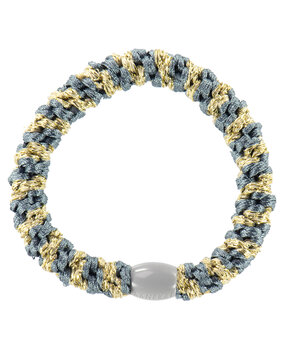 Kknekki Haarelastiekje Bluegrey Beige Stripe Glitter
