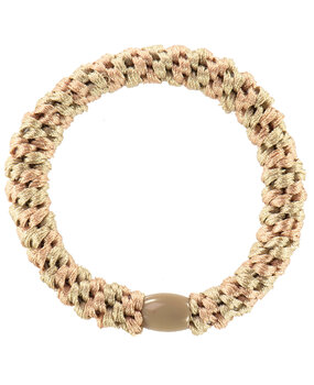 Kknekki Haarelastiekje Peach Light Beige Stripe