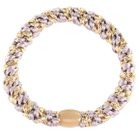 Kknekki Haarelastiekje Dusty Lavender Beige Glitter Kknekki Haarelastiekje Dusty Lavender Beige Glitter