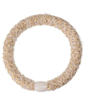 Kknekki Haarelastiekje Velvet Glitter Ivory