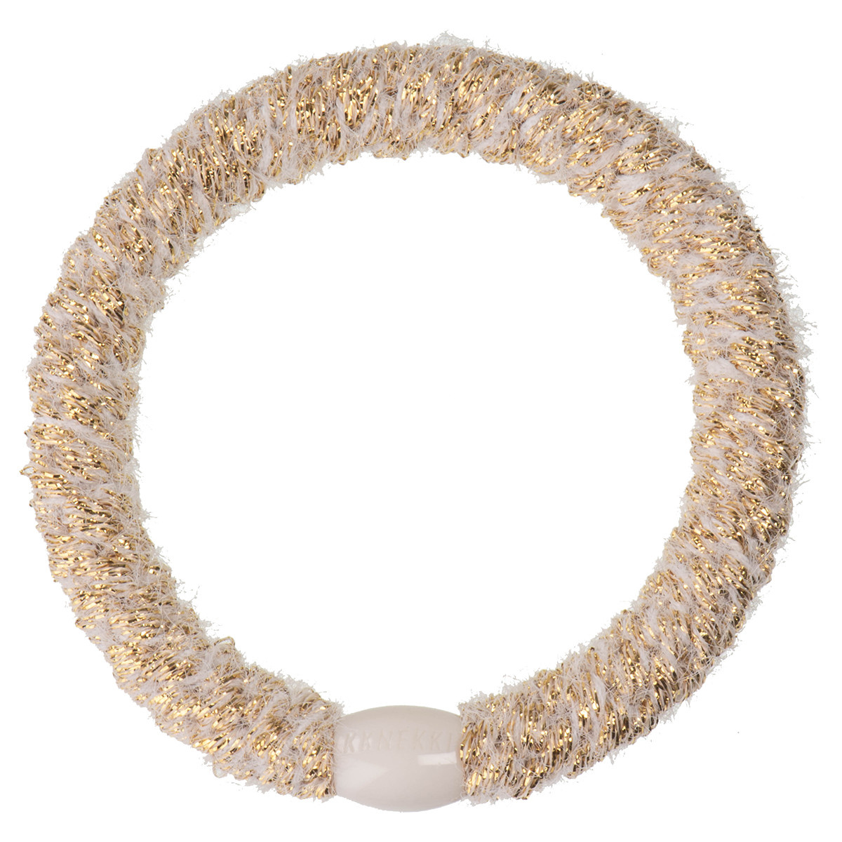 Haarelastiekje Velvet Glitter Ivory afbeelding