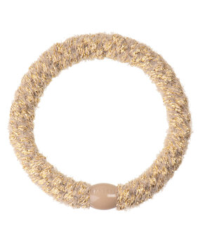 Kknekki Haarelastiekje Velvet Glitter Beige