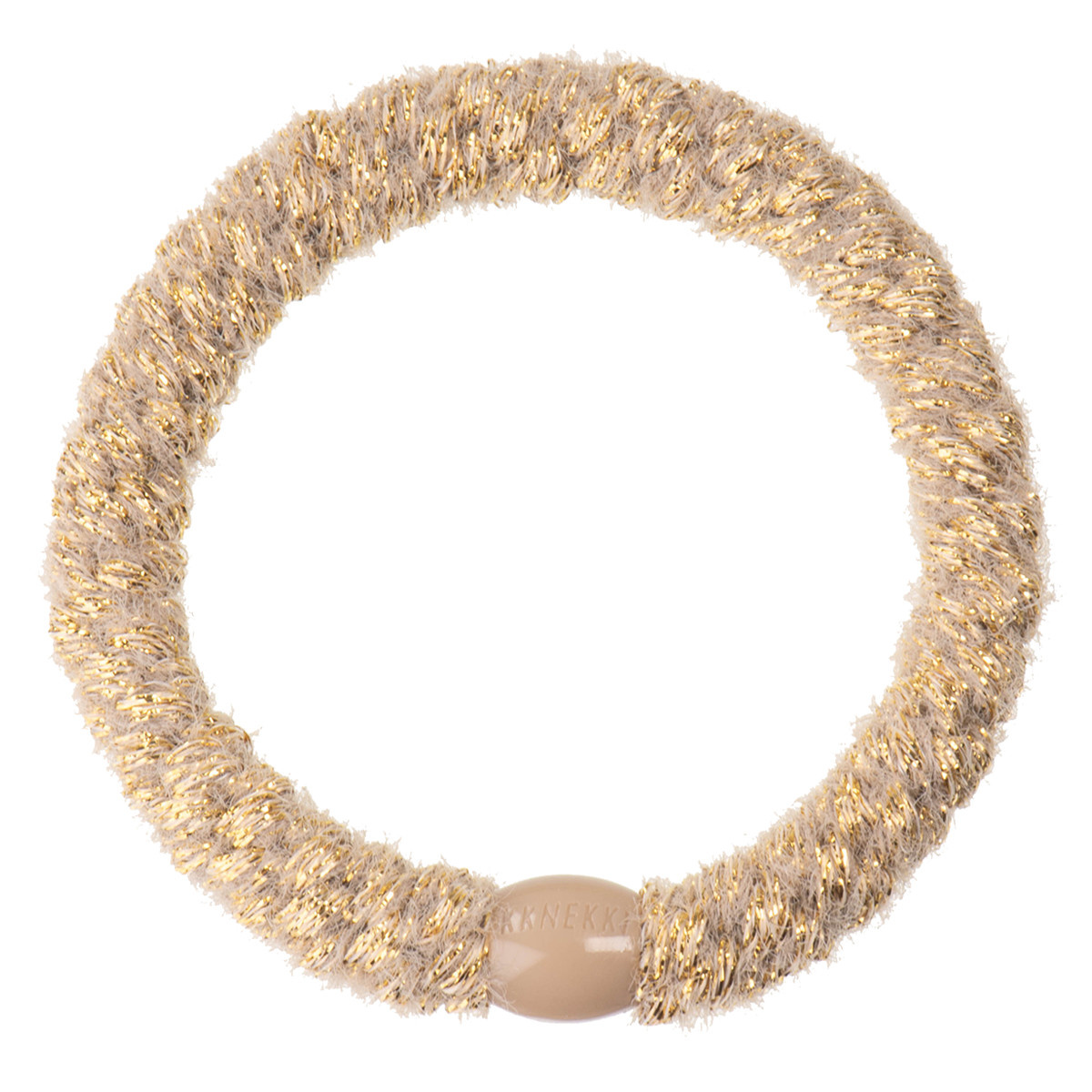 Haarelastiekje Velvet Glitter Beige afbeelding