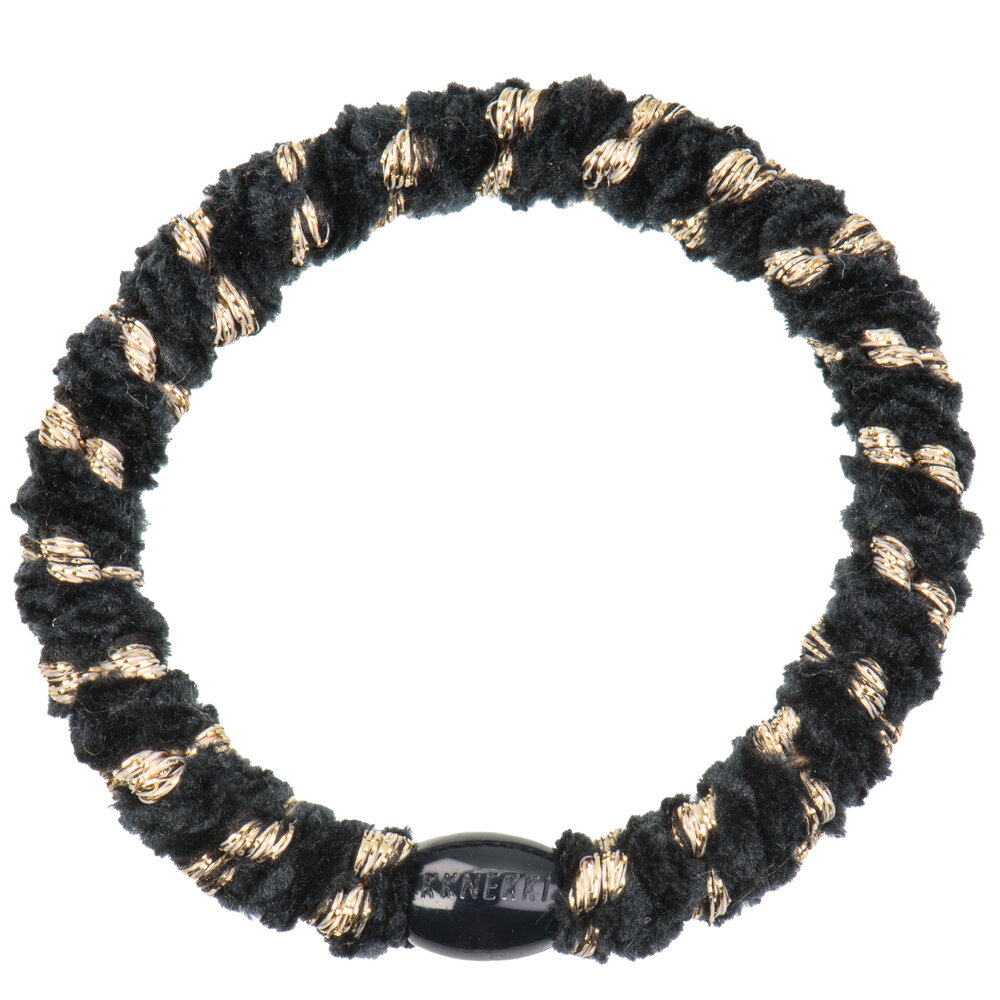 Kknekki Haarelastiekje Velvet Stripe Black Kknekki Haarelastiekje Velvet Stripe Black
