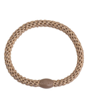 Kknekki Haarelastiekje Slim Beige Glitter