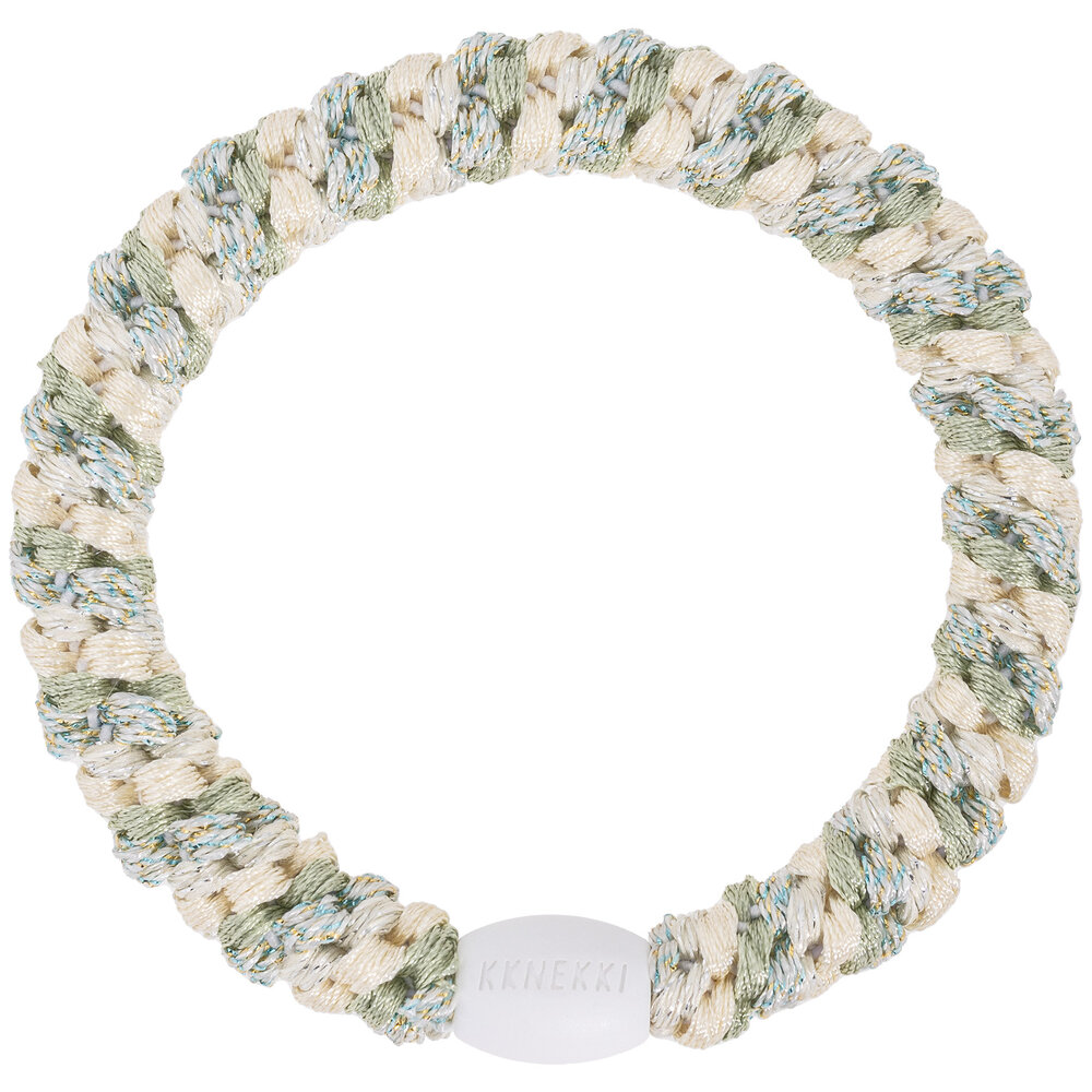 Kknekki Haarelastiekje Mix Ivory Glitter Dusty Lind Green Kknekki Haarelastiekje Mix Ivory Glitter Dusty Lind Green