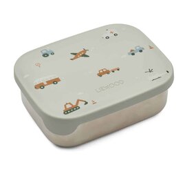 Liewood Lunchbox Arthur Vehicles Dove Blue Mix Liewood Lunchbox Arthur Vehicles Dove Blue Mix