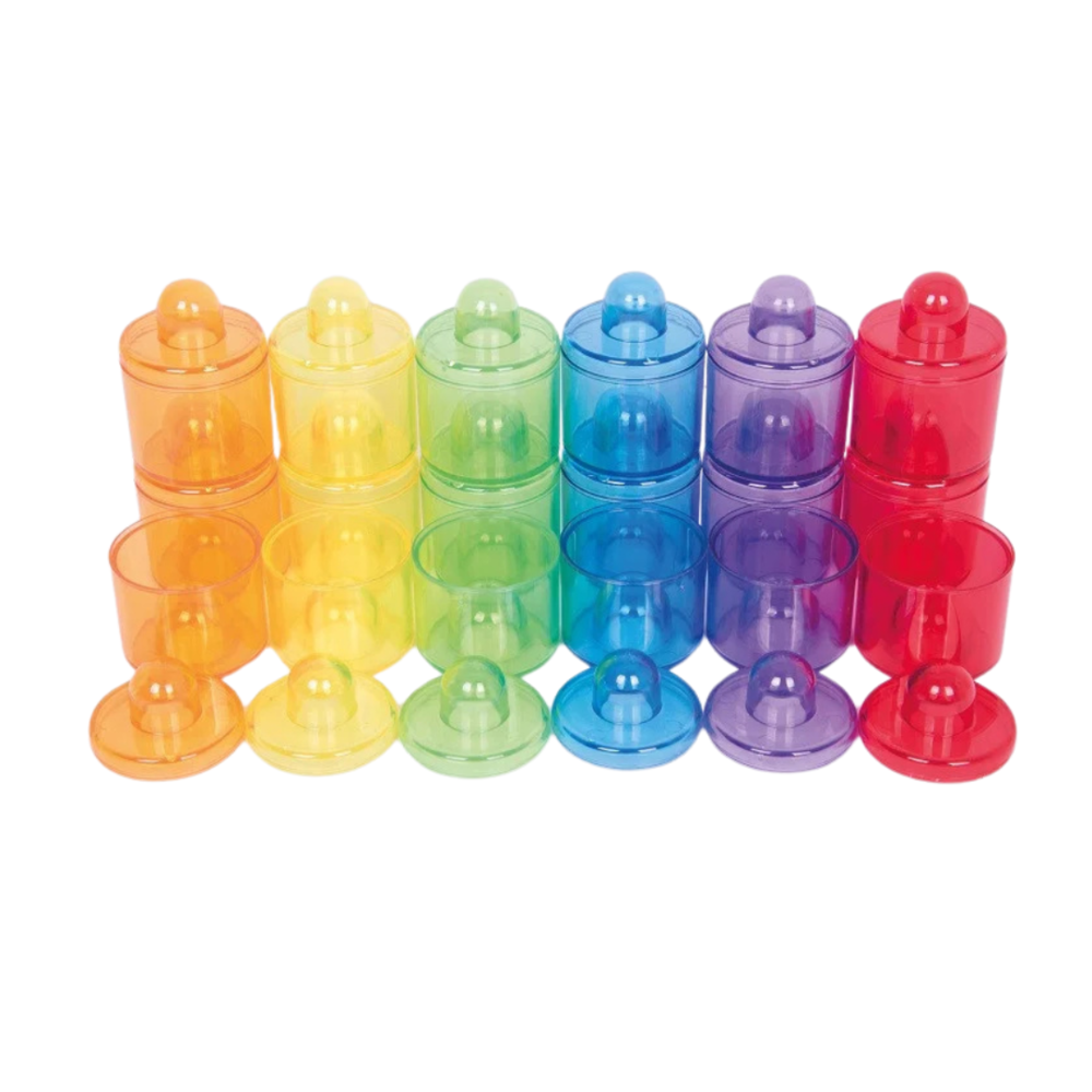 TickiT Transparante stapel potjes TickiT Transparante stapel potjes