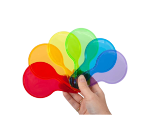 TickiT Transparante kleuren peddelset