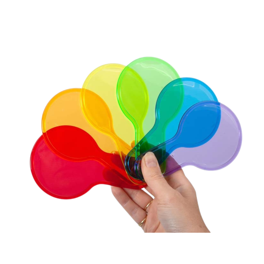 Transparante kleuren peddelset afbeelding
