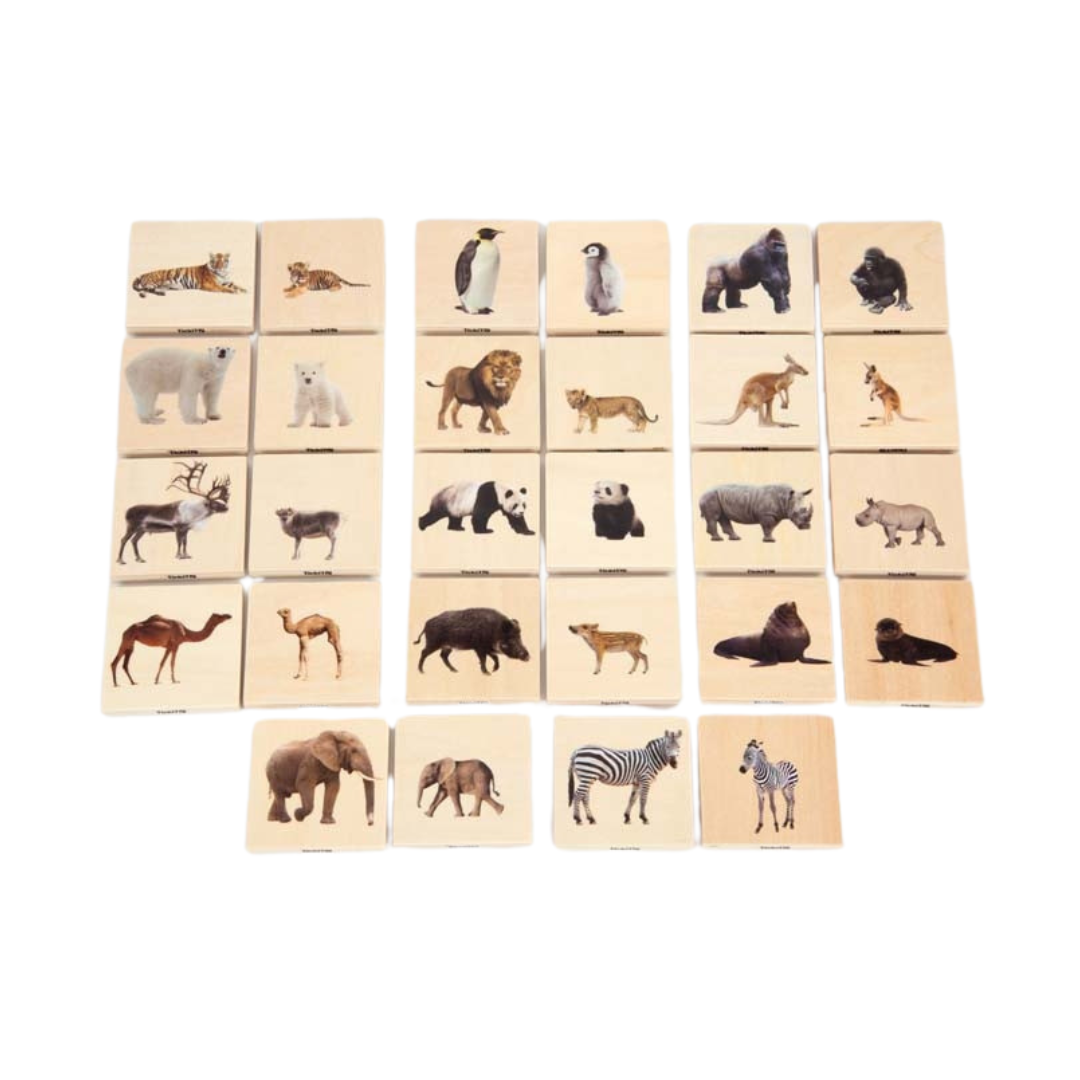 Houten Memory Wilde Dieren afbeelding