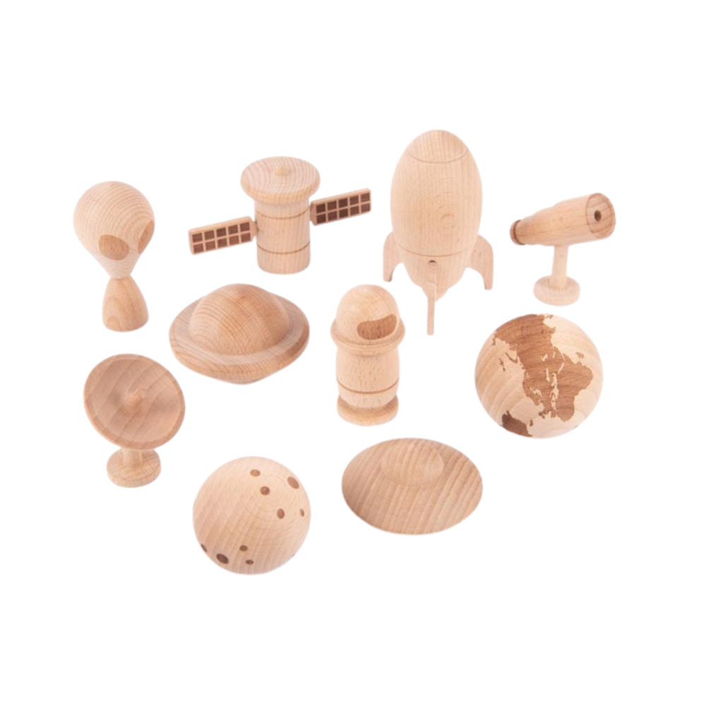 TickiT Houten speelfiguren Space Adventure TickiT Houten speelfiguren Space Adventure
