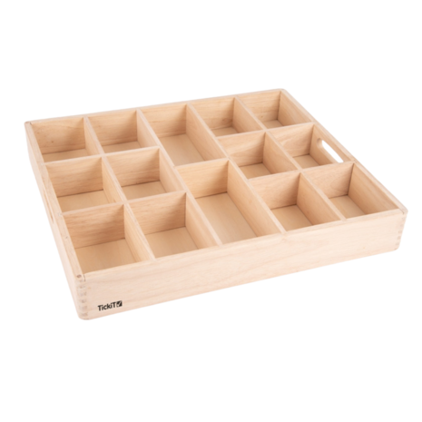 TickiT Houten sorteerbak met 14 vakken TickiT Houten sorteerbak met 14 vakken