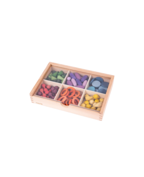 TickiT Loose Parts in houten Sorteerbak met Deksel