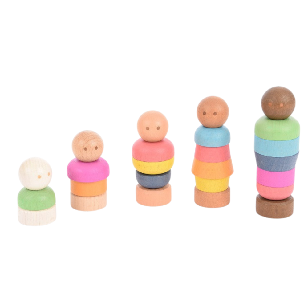 TickiT Houten Stapel Poppen Regenboog TickiT Houten Stapel Poppen Regenboog