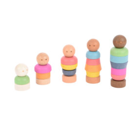 TickiT Houten Stapel Poppen Regenboog TickiT Houten Stapel Poppen Regenboog