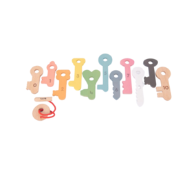 TickiT Houten Sleutels Regenboog TickiT Houten Sleutels Regenboog