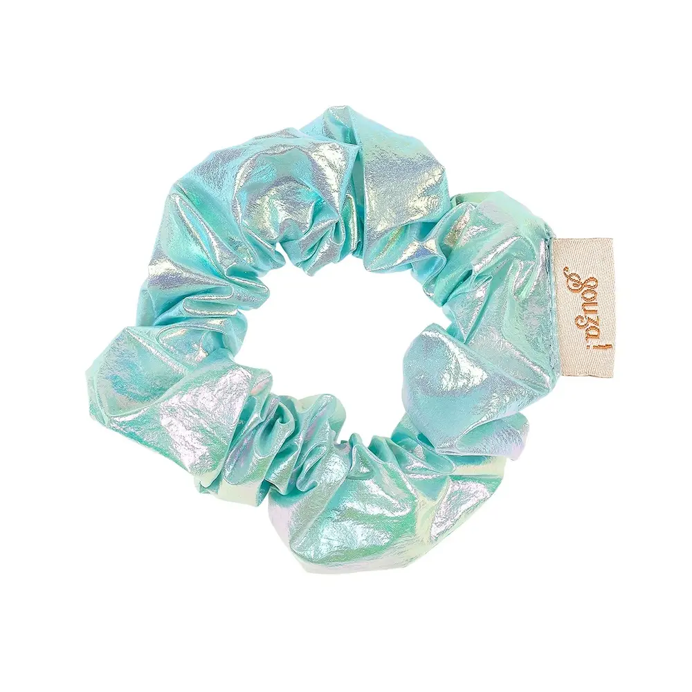 Souza! Scrunchy Elea blauw metalic Souza! Scrunchy Elea blauw metalic