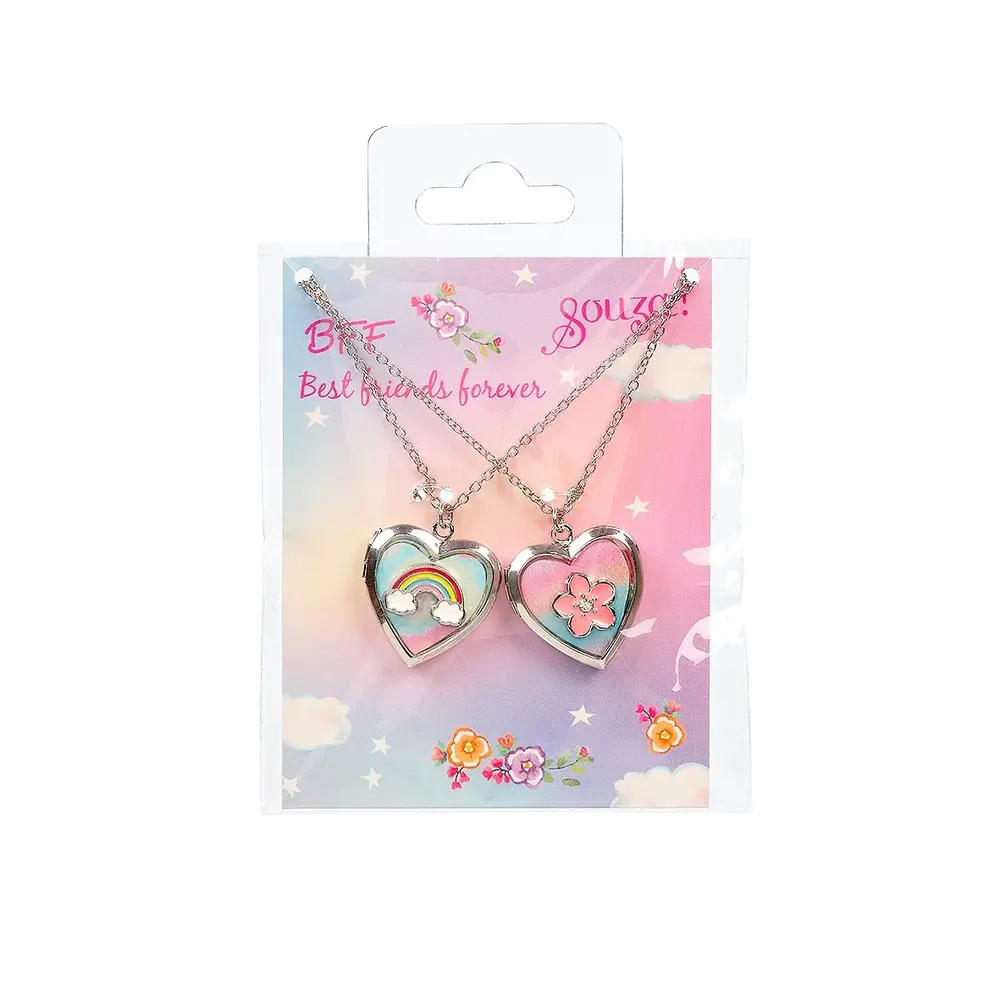 Souza! BFF 2 Pack Giftpack Hartjes ketting Rainbow