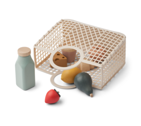 Liewood Florin Boodschappenmandje met Houten Boodschappen Liewood Florin Boodschappenmandje met Houten Boodschappen