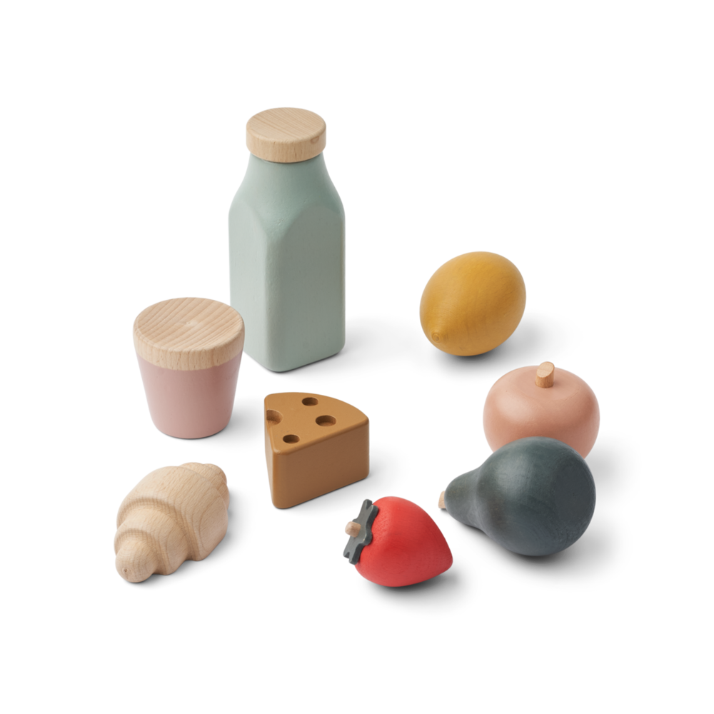 Liewood Florin Boodschappenmandje met Houten Boodschappen Liewood Florin Boodschappenmandje met Houten Boodschappen