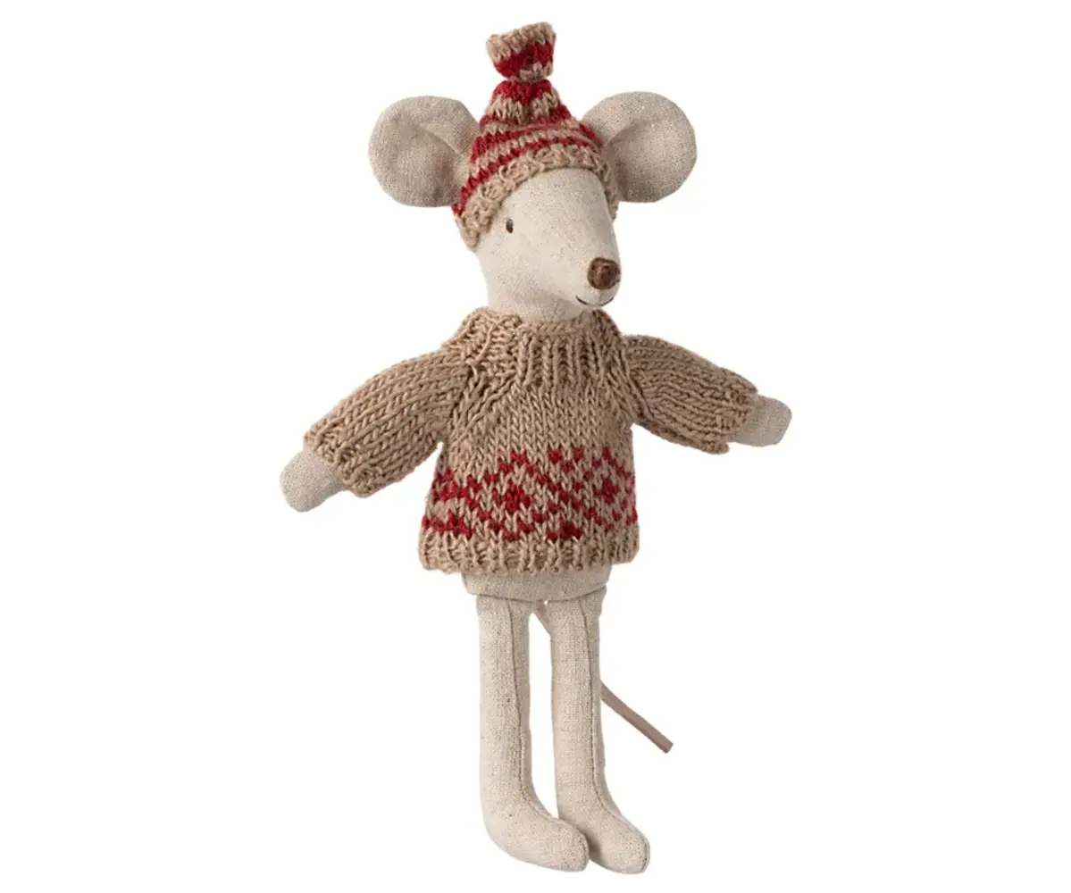 Maileg Sweater en muts Mum Mouse Maileg Sweater en muts Mum Mouse