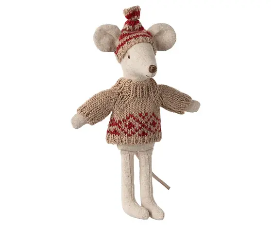 Maileg Sweater en muts Mum Mouse Maileg Sweater en muts Mum Mouse