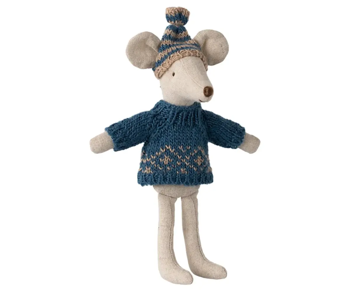 Maileg Sweater en muts Dad Mouse Maileg Sweater en muts Dad Mouse