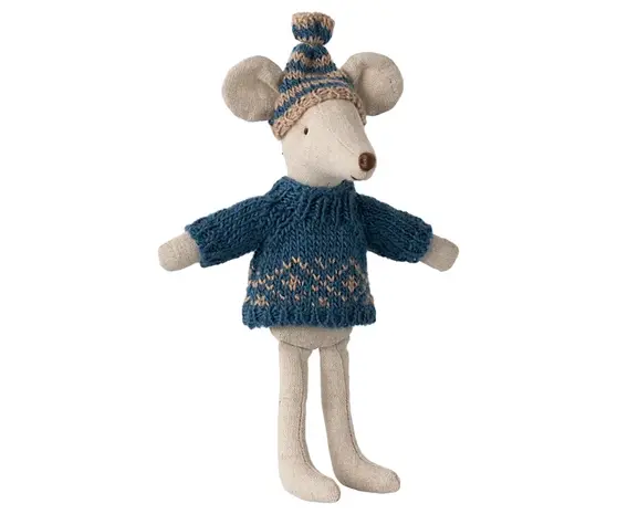 Maileg Sweater en muts Dad Mouse Maileg Sweater en muts Dad Mouse