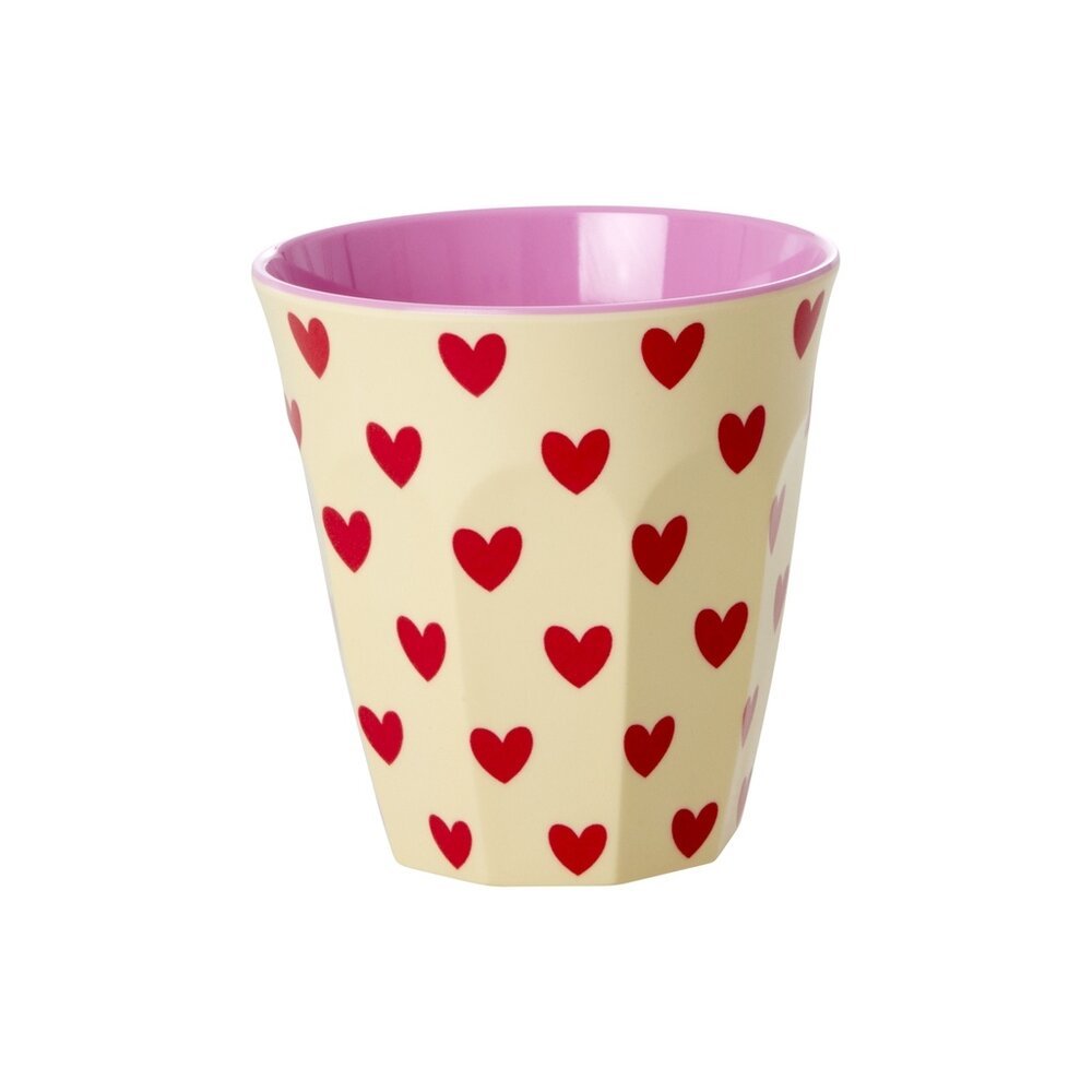 Rice Melamine Beker Darling Hearts Medium