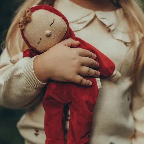 Olli Ella Cozy Dinkum Doll Lullaby Custard Red Olli Ella Cozy Dinkum Doll Lullaby Custard Red