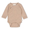 Feetje Babykleding Wikkelromper Rib Taupe Melange Feetje Babykleding Wikkelromper Rib Taupe Melange