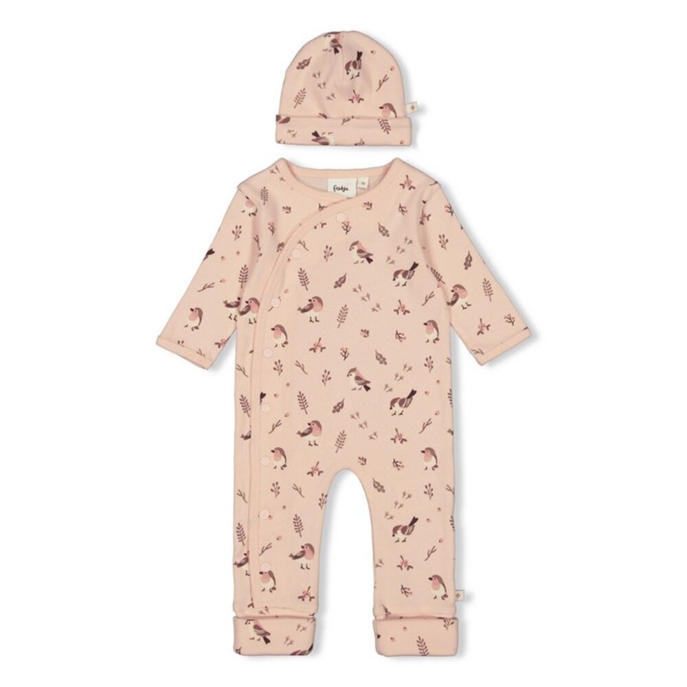 Feetje Babykleding Geschenkset Onesie met Muts Roze Feetje Babykleding Geschenkset Onesie met Muts Roze