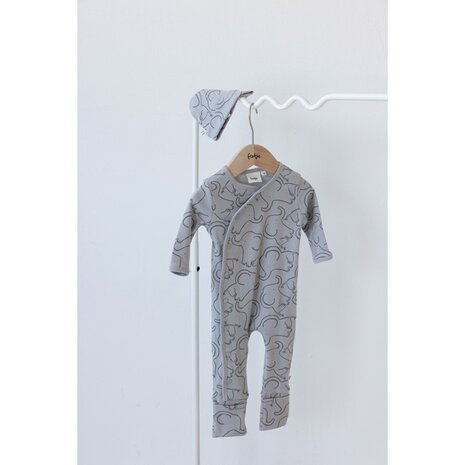 Feetje Babykleding Geschenkset Onesie met Muts Grijs Feetje Babykleding Geschenkset Onesie met Muts Grijs