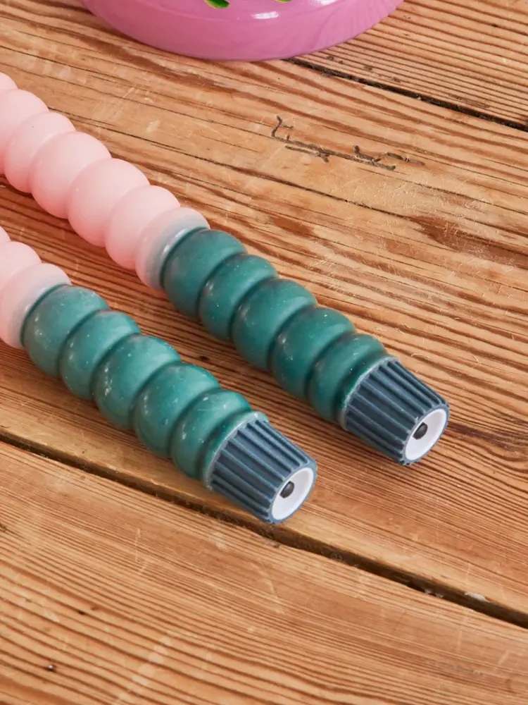 Rice Led kaarsen set van 2 Zacht Roze Rice Led kaarsen set van 2 Zacht Roze