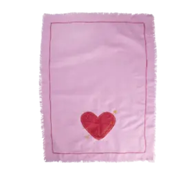 Rice Theedoek Katoen Roze met Hart Rice Theedoek Katoen Roze met Hart