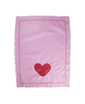 Rice Theedoek Katoen Roze met Hart Rice Theedoek Katoen Roze met Hart