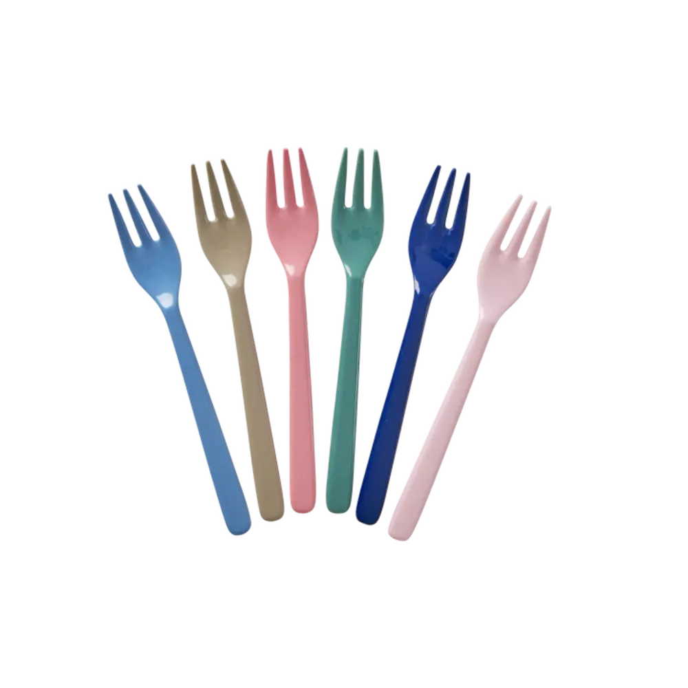 Rice Melamine taartvorkjes set van 6 Rice Melamine taartvorkjes set van 6