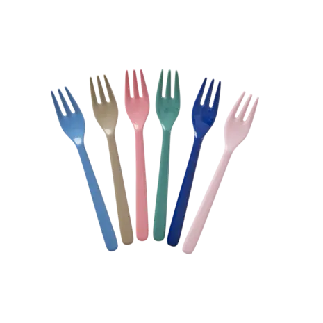 Rice Melamine taartvorkjes set van 6 Rice Melamine taartvorkjes set van 6