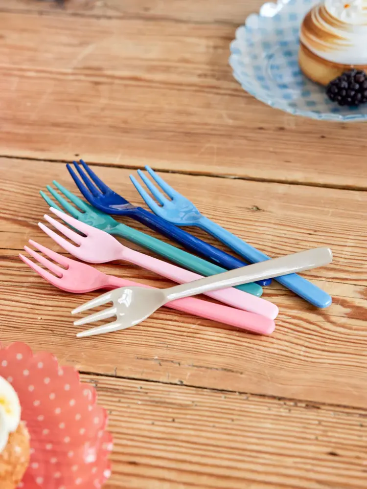 Rice Melamine taartvorkjes set van 6 Rice Melamine taartvorkjes set van 6
