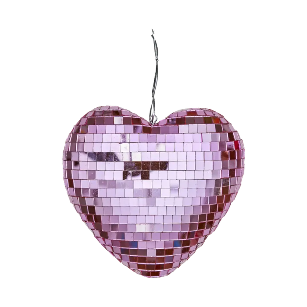 Rice Disco Ball Heart Shape Soft Pink