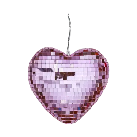 Rice Disco Ball Heart Shape Soft Pink