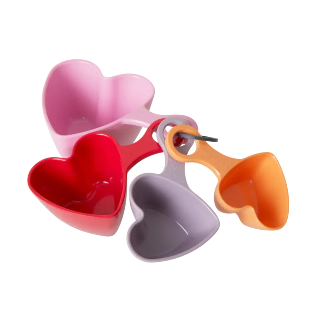 Rice Melamine Maatschepjes - Heart Multicolor - 4-Pack Rice Melamine Maatschepjes - Heart Multicolor - 4-Pack