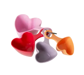 Rice Maatschepjes - Heart Multicolor - 4-Pack
