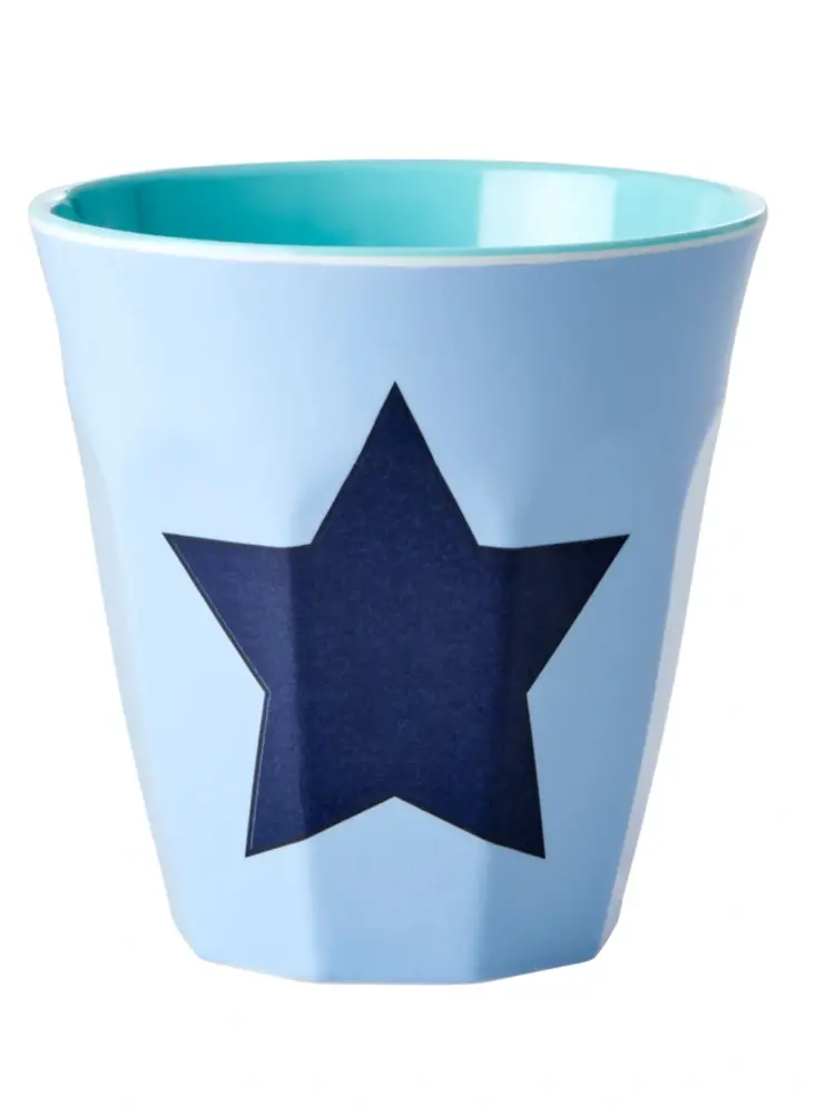 Rice Melamine Beker Soft Blue Star Rice Melamine Beker Soft Blue Star
