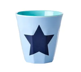 Rice Melamine Beker Soft Blue Star Rice Melamine Beker Soft Blue Star