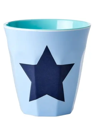 Rice Melamine Beker Soft Blue Star Rice Melamine Beker Soft Blue Star