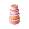 Rice Ronde Bakjes - Heart - 4-Pack Rice Ronde Bakjes - Heart - 4-Pack