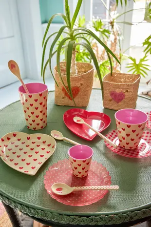 Rice Melamine Bord Hart Creme Rice Melamine Bord Hart Creme